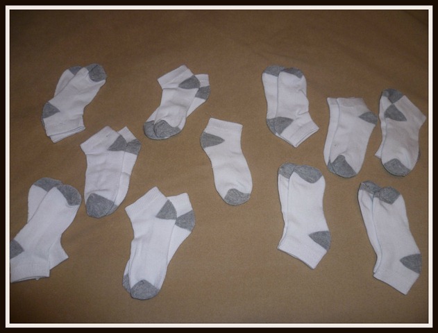 Ten pairs of socks